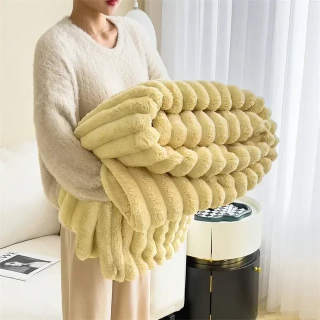 Frendorf | CozyCouture | Plüsch Decke | Luxuriöser Komfort | Ultimative Wärme | Bettwäsche | Decke Sofa