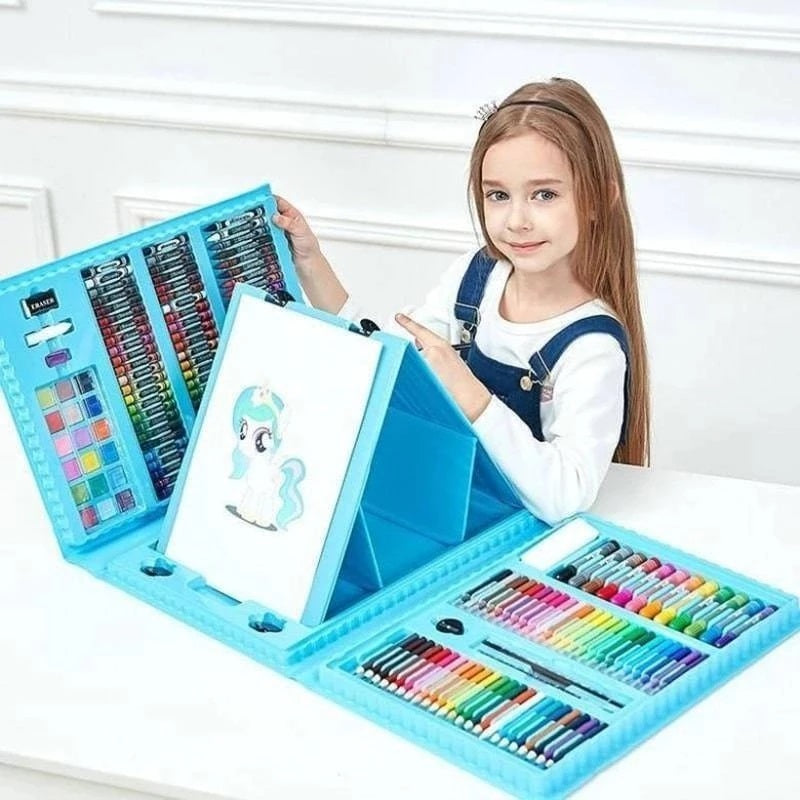Frendorf | 6-in-1 Kreativbox mit Mal- und Bastelmaterial für Kinder – Kompakt & vielseitig