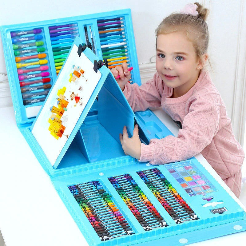 Frendorf | 6-in-1 Kreativbox mit Mal- und Bastelmaterial für Kinder – Kompakt & vielseitig