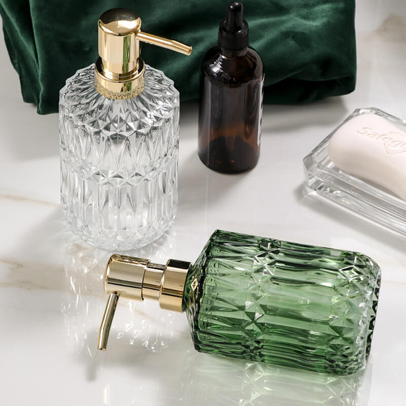 Diamantmuster Glas Seifenspender