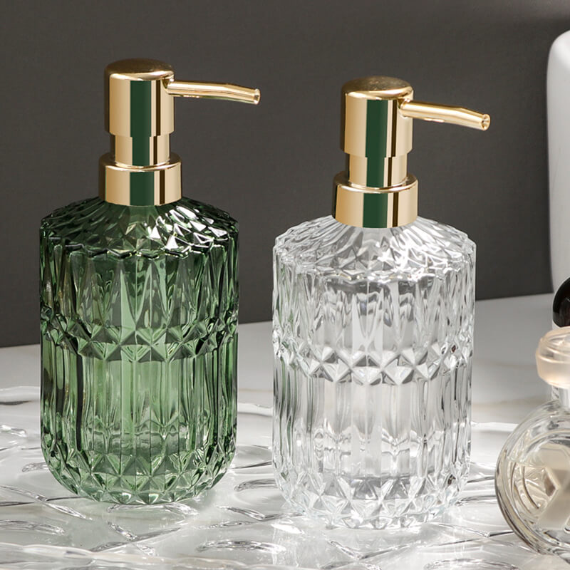 Diamantmuster Glas Seifenspender