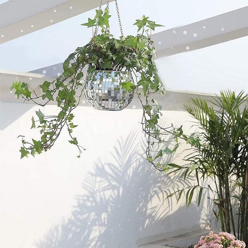 Frendorf | GlamPot Diskokugel-Pflanzgefäß | Stilvolle Dekoration | Modernes Design | Indoor & Outdoor