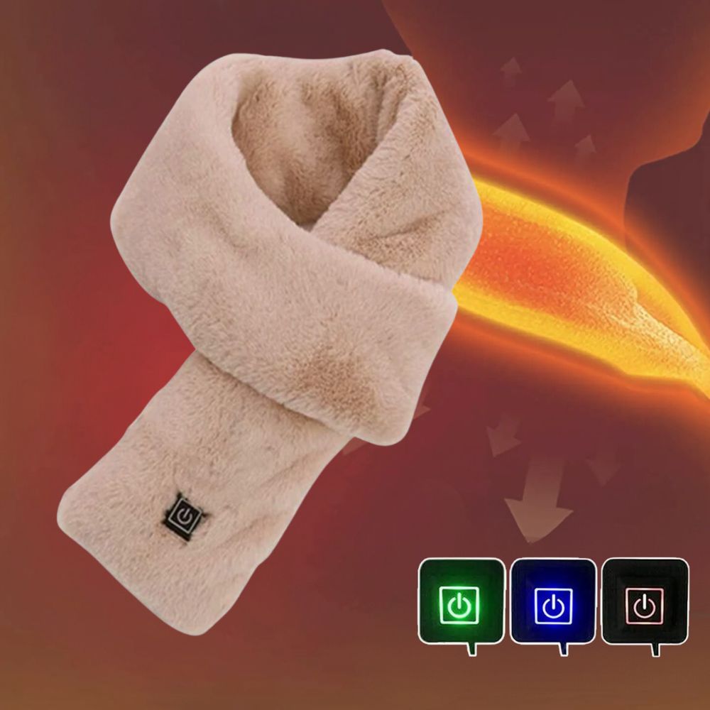 Frendorf | Beheizter Kunstpelzschal UK – Wiederaufladbarer USB-Winter-Schal, Weicher thermischer Halswärmer