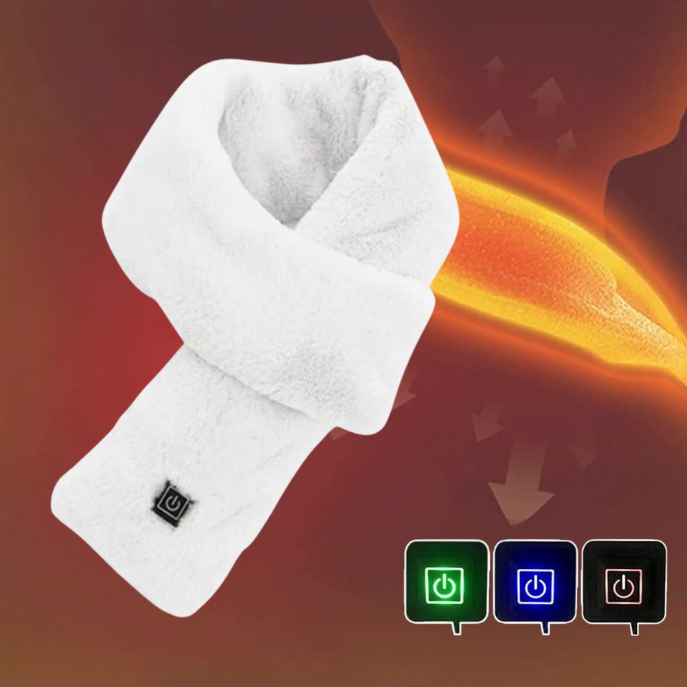 Frendorf | Beheizter Kunstpelzschal UK – Wiederaufladbarer USB-Winter-Schal, Weicher thermischer Halswärmer