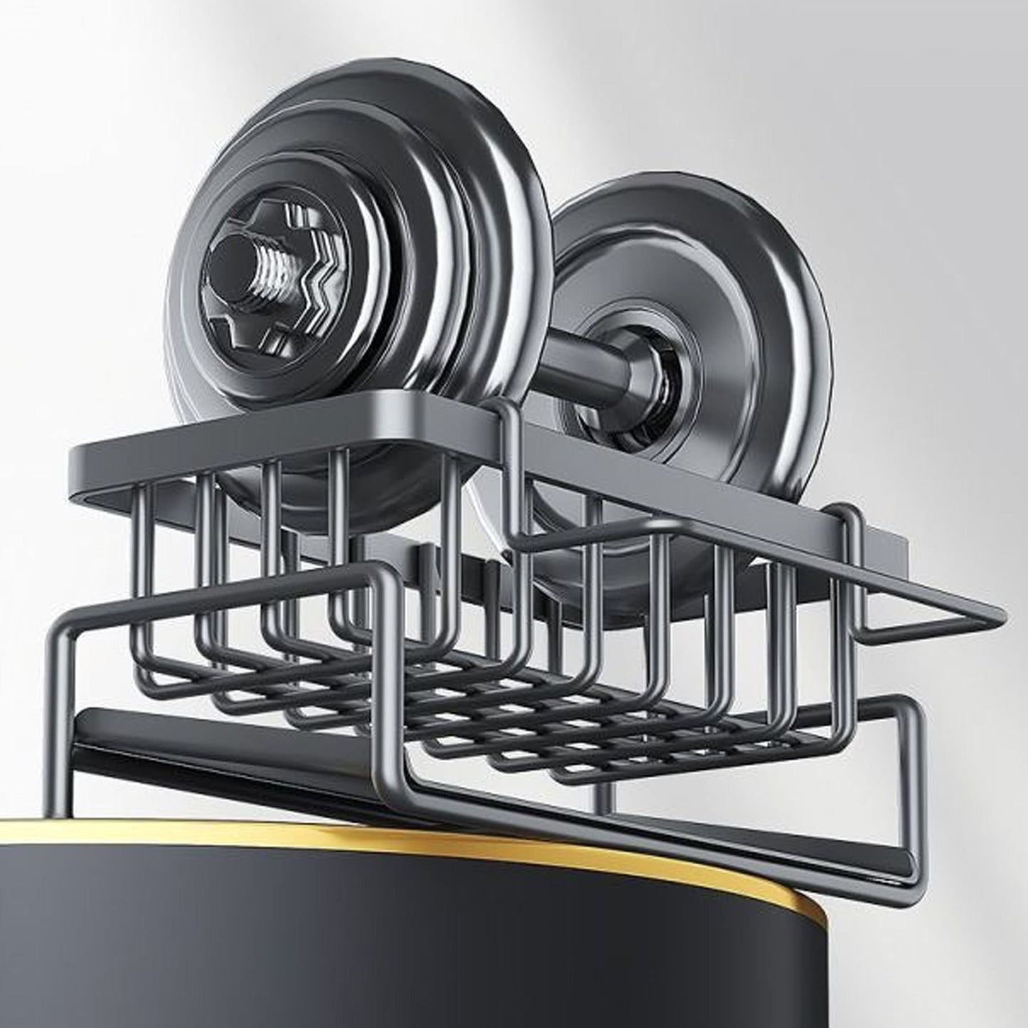 Frendorf | Rostfreier Edelstahl Spülen Organizer Regal - Küchen-Schwamm, Seife, Geschirrtuch Halter Regal Korb