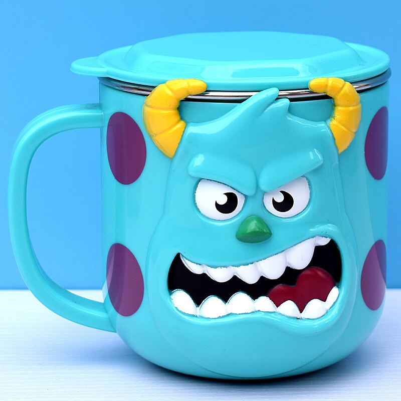 Disney Taschen Frozen Elsa Anna Prinzessin Cartoon Milch Tasse Becher 3D Mickey Minnie Edelstahl Tasse Baby Kinder Mädchen Kaffeetasse
