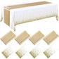 Einweg-Tischdecke Party-Tischdecke Satin Tischläufer-Set PEVA Wasserdicht Rosen Gold Hochzeit Bankett Tischdecke 54x108 Zoll