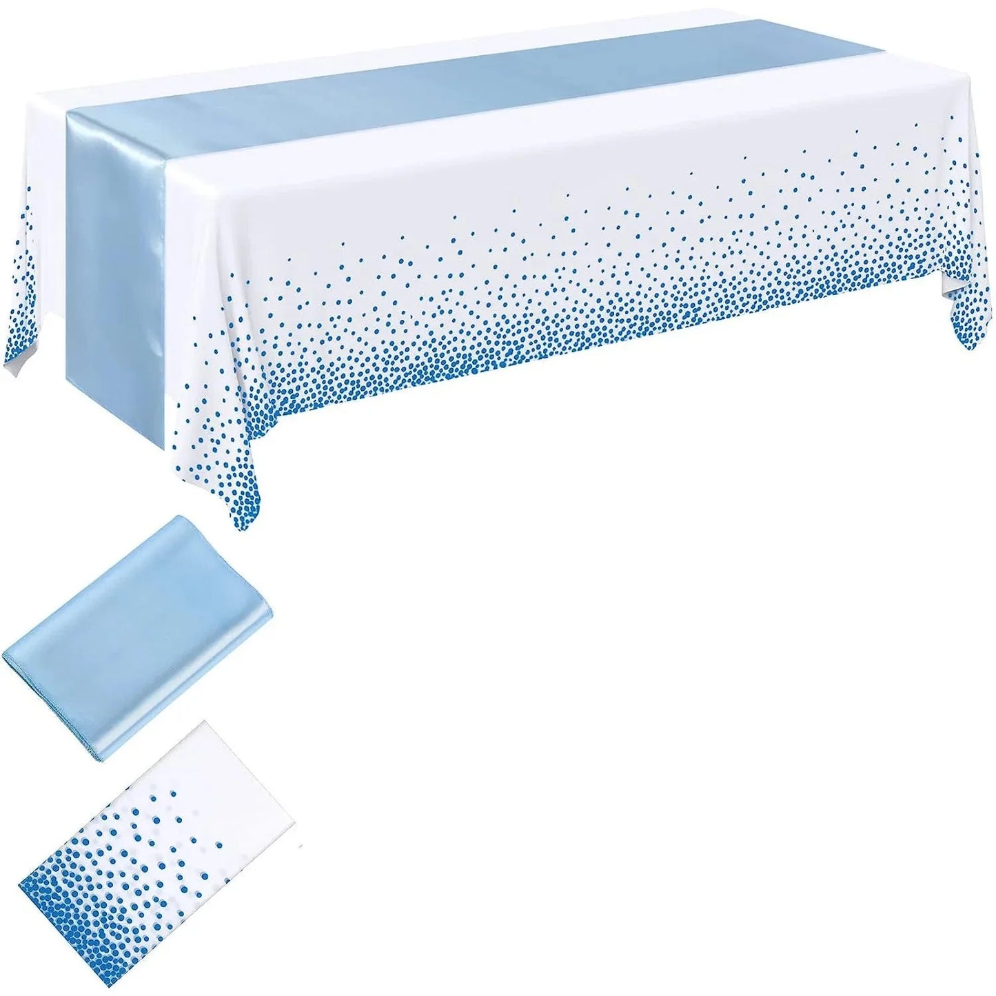 Einweg-Tischdecke Party-Tischdecke Satin Tischläufer-Set PEVA Wasserdicht Rosen Gold Hochzeit Bankett Tischdecke 54x108 Zoll