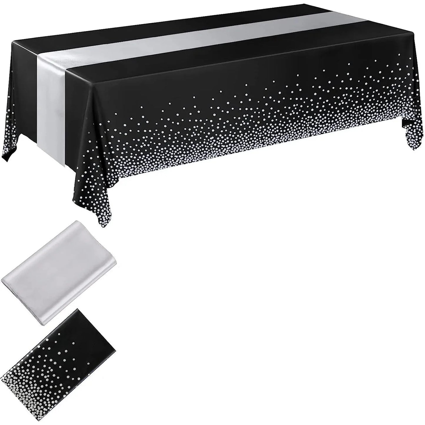 Einweg-Tischdecke Party-Tischdecke Satin Tischläufer-Set PEVA Wasserdicht Rosen Gold Hochzeit Bankett Tischdecke 54x108 Zoll