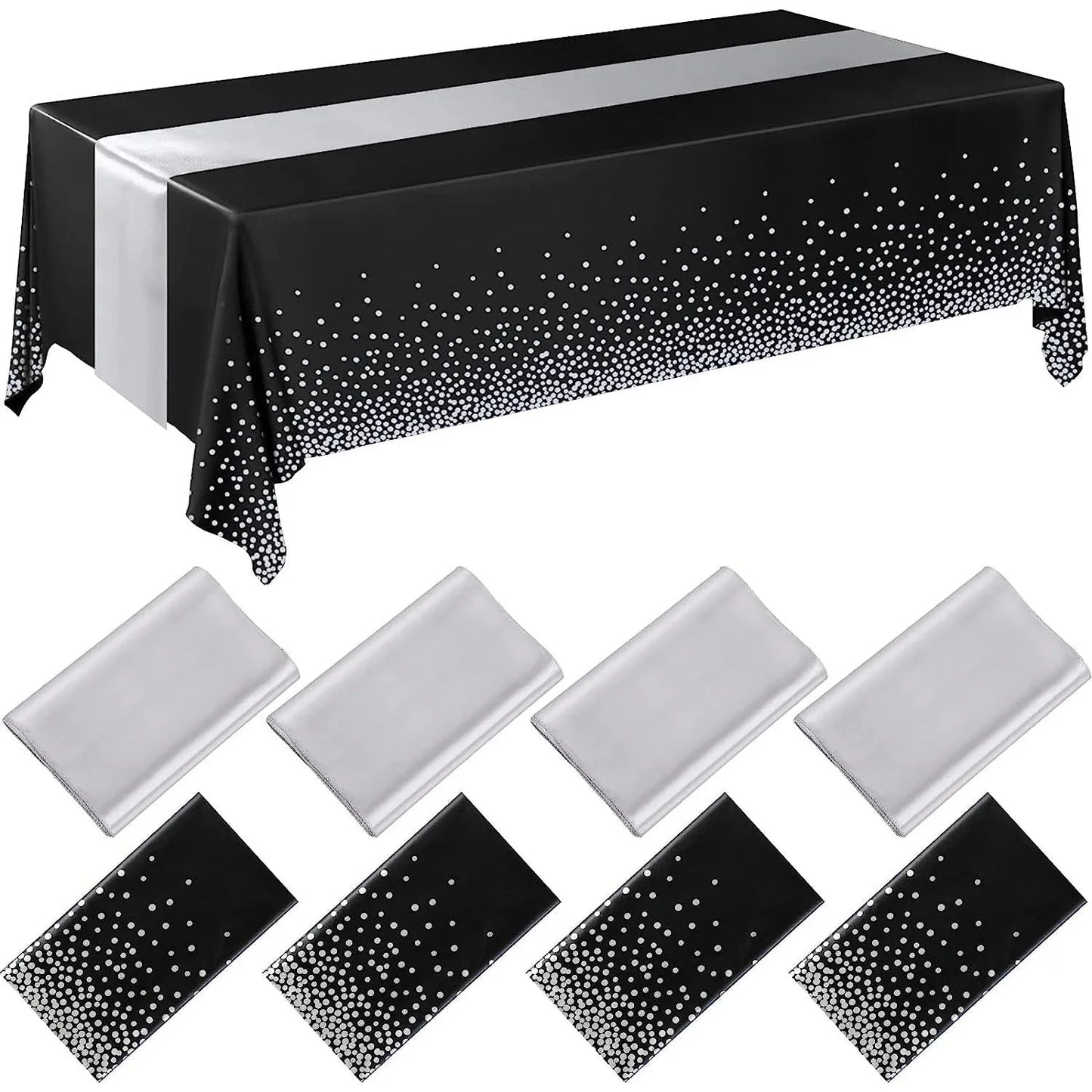 Einweg-Tischdecke Party-Tischdecke Satin Tischläufer-Set PEVA Wasserdicht Rosen Gold Hochzeit Bankett Tischdecke 54x108 Zoll