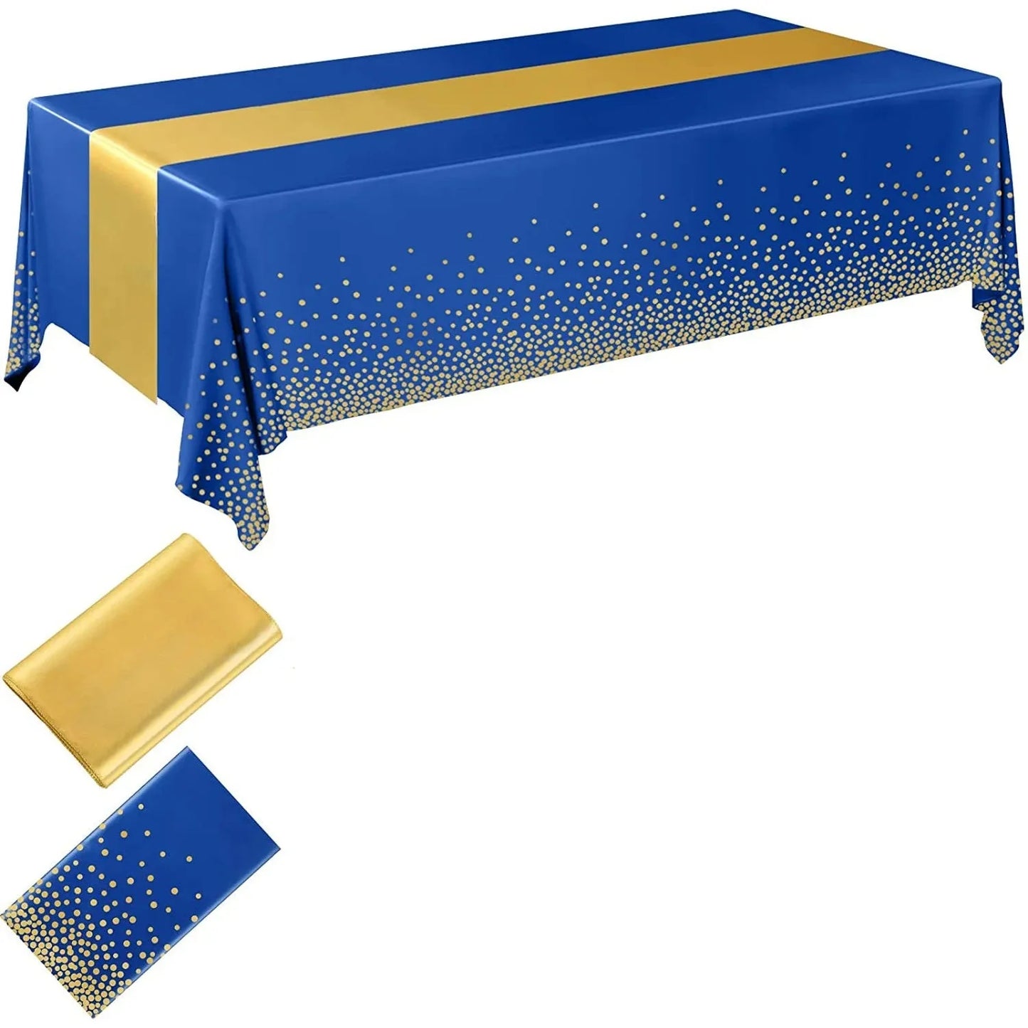 Einweg-Tischdecke Party-Tischdecke Satin Tischläufer-Set PEVA Wasserdicht Rosen Gold Hochzeit Bankett Tischdecke 54x108 Zoll