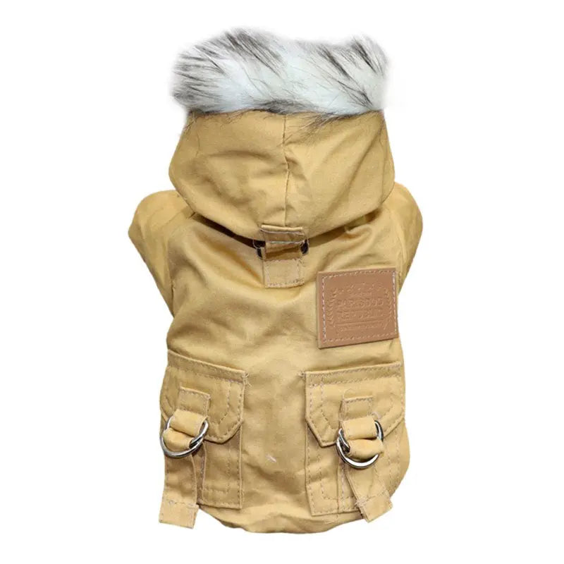 Frendorf | Hundejacke mit Fellbesatz Kapuze - Hunde- und Katzenbekleidung
