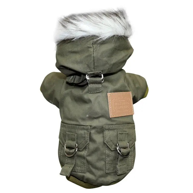 Frendorf | Hundejacke mit Fellbesatz Kapuze - Hunde- und Katzenbekleidung