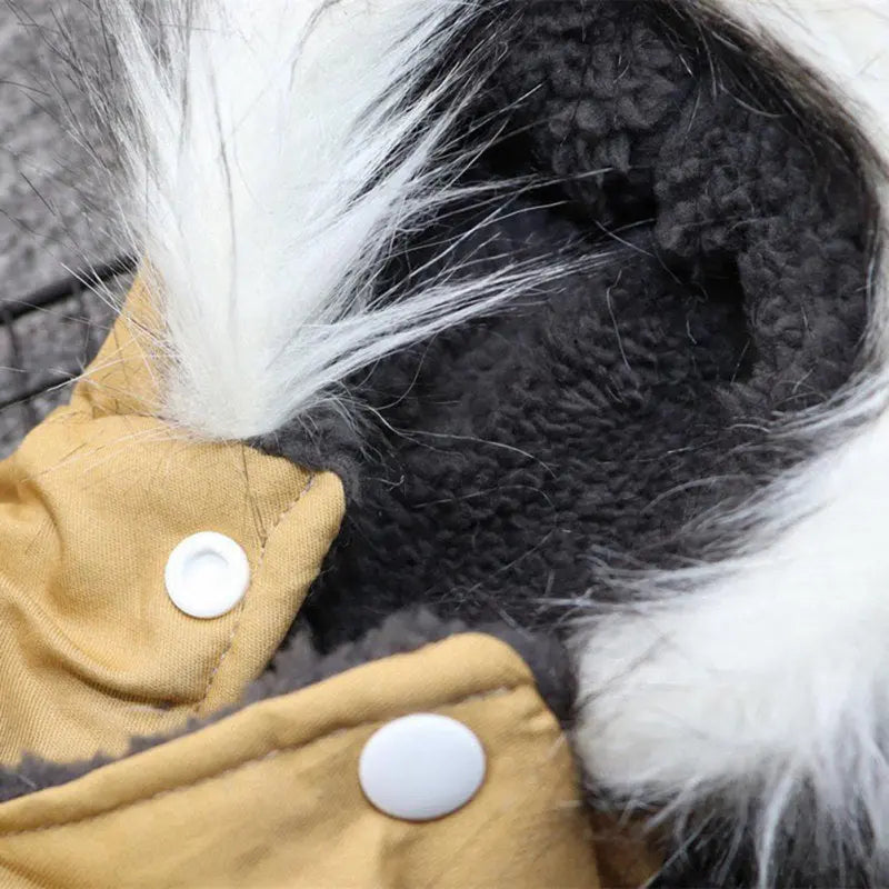 Frendorf | Hundejacke mit Fellbesatz Kapuze - Hunde- und Katzenbekleidung