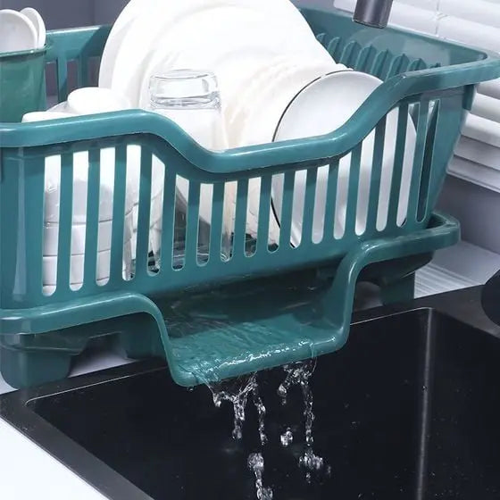 Frendorf | Doppellagiges Abtropfgestell für Geschirr und Besteck – Platzsparende Lösung