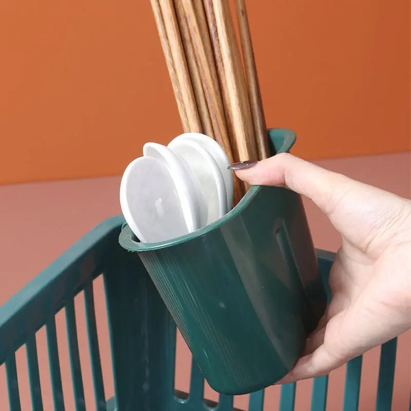 Frendorf | Doppellagiges Abtropfgestell für Geschirr und Besteck – Platzsparende Lösung