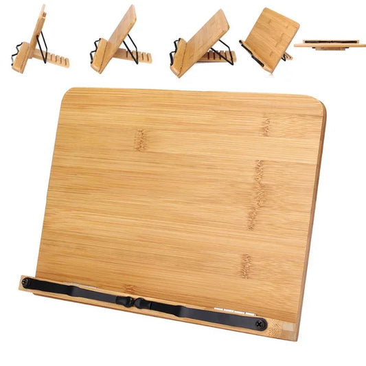 Frendorf | BookBuddy | Tragbarer Verstellbarer Buchhalter mit Schublade und Papierclips