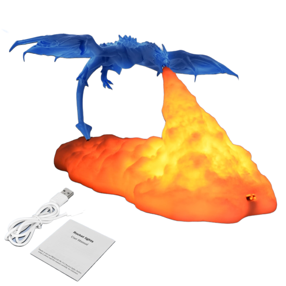 3D Drachen Tischlampe (5 Farben) Wiederaufladbar