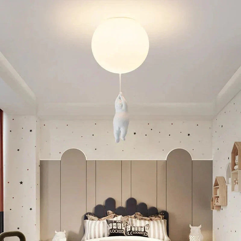 Frendorf | DreamyBear Lampe - Kinder-Deckenlampe mit Bär und Ballon