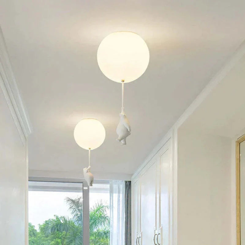 Frendorf | DreamyBear Lampe - Kinder-Deckenlampe mit Bär und Ballon