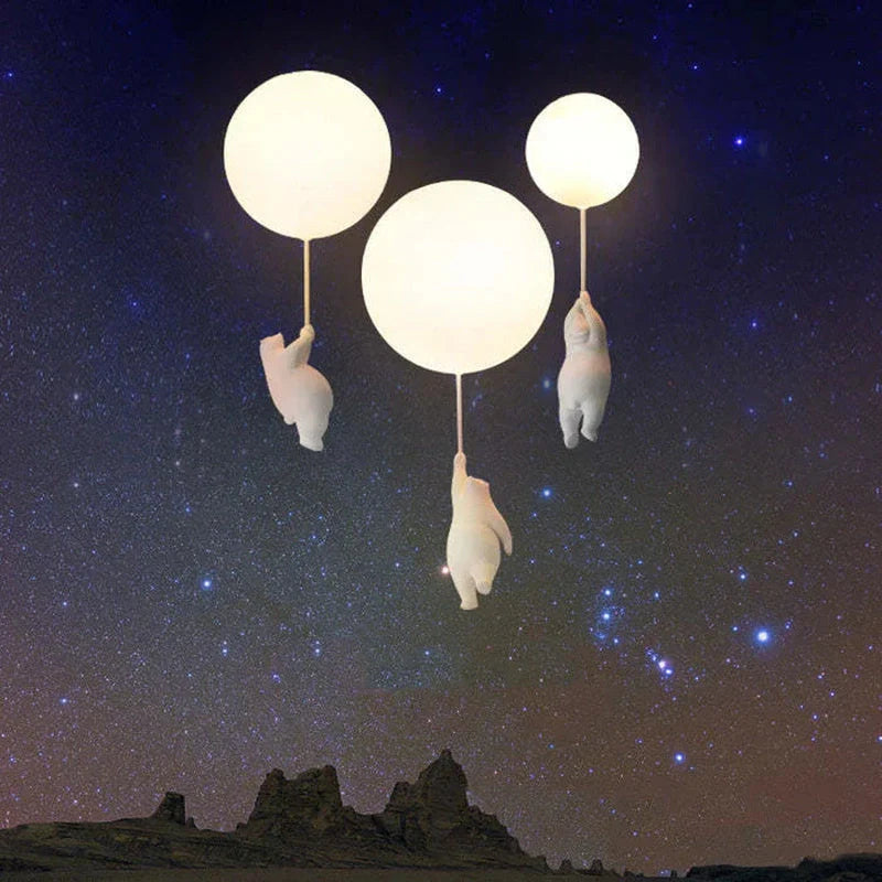 Frendorf | DreamyBear Lampe - Kinder-Deckenlampe mit Bär und Ballon