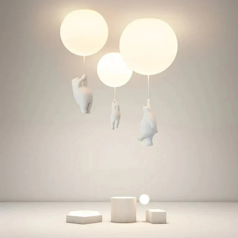 Frendorf | DreamyBear Lampe - Kinder-Deckenlampe mit Bär und Ballon