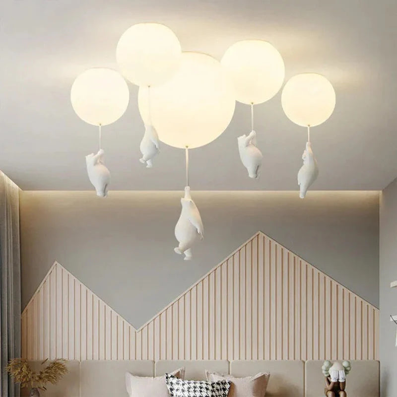 Frendorf | DreamyBear Lampe - Kinder-Deckenlampe mit Bär und Ballon