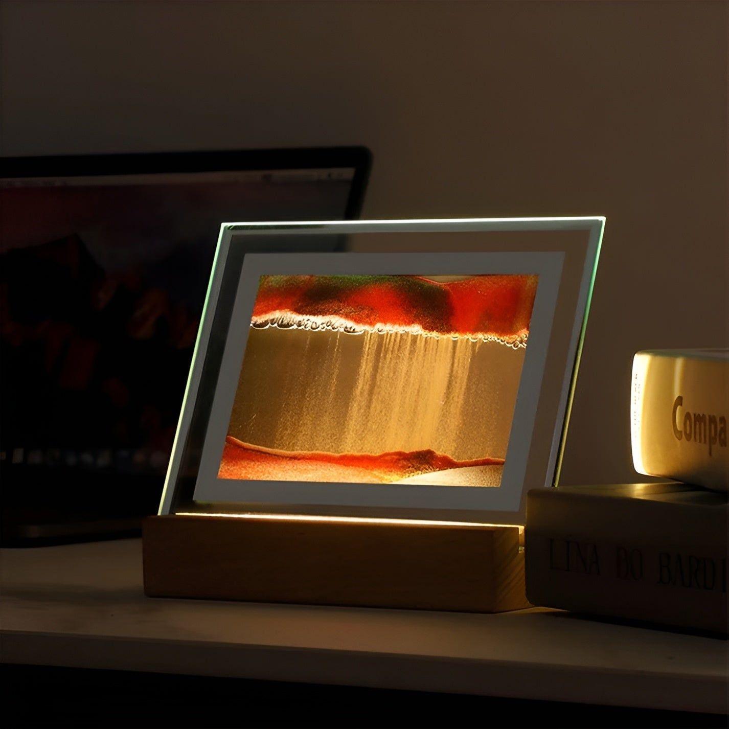 Frendorf | SereniGlow – Hypnotische Sandkunst-Lampe mit beruhigendem LED-Licht