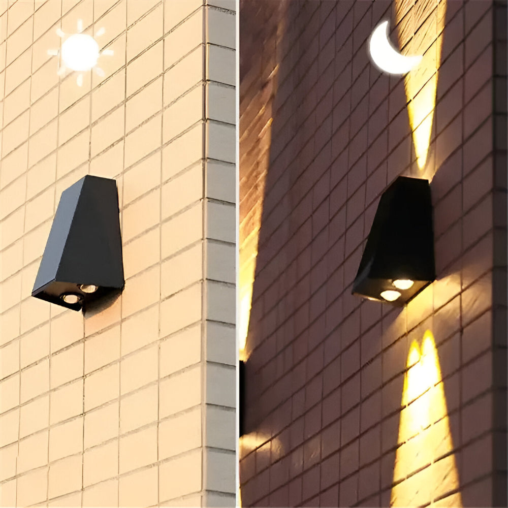 Frendorf | DualLit Solarleuchten Garten - Up Down IP54 Außenwandleuchte Modern - Wandleuchte Solar
