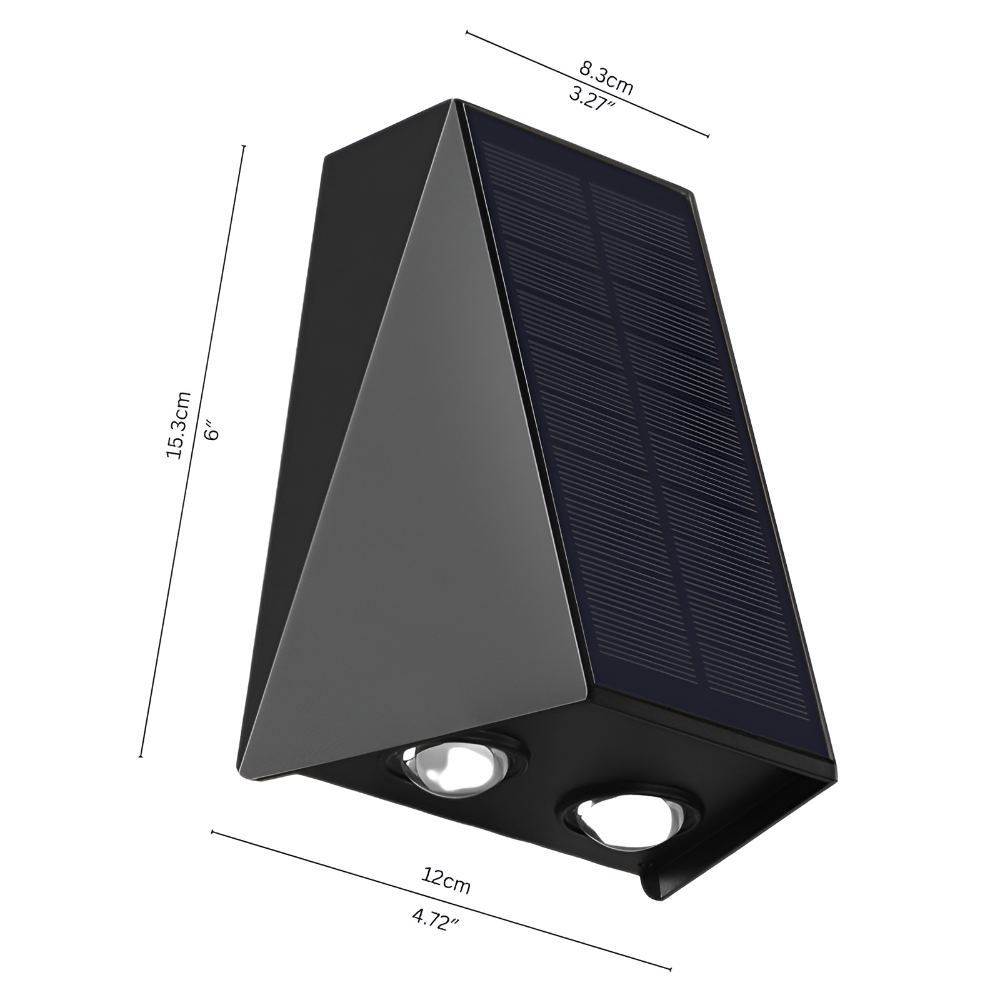 Frendorf | DualLit Solarleuchten Garten - Up Down IP54 Außenwandleuchte Modern - Wandleuchte Solar