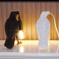 E14-Birne mit Stecker Gotische Rabenlampe Vintage Harz Vogel Lampe für Nachttisch, Büro, Wohnzimmer Bauernhaus Art Deco Stil