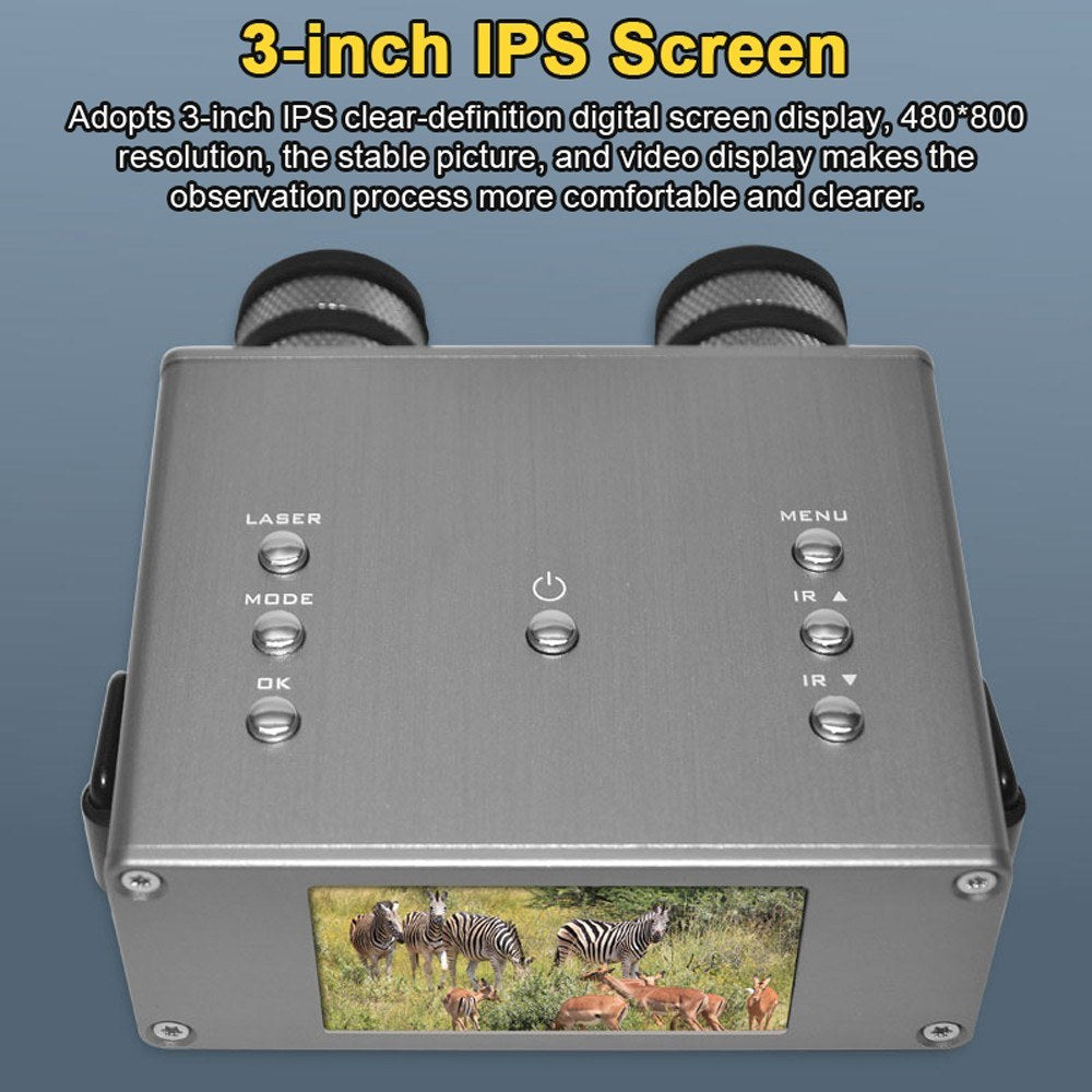 4K Infrarot-Nachtsichtkamera, 600M Voller Dunkelheit, 3.0 IPS-Bildschirm, 8X Zoom, Foto & Video, Outdoor-Camping, Jagd, Angeln