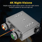 4K Infrarot-Nachtsichtkamera, 600M Voller Dunkelheit, 3.0 IPS-Bildschirm, 8X Zoom, Foto & Video, Outdoor-Camping, Jagd, Angeln