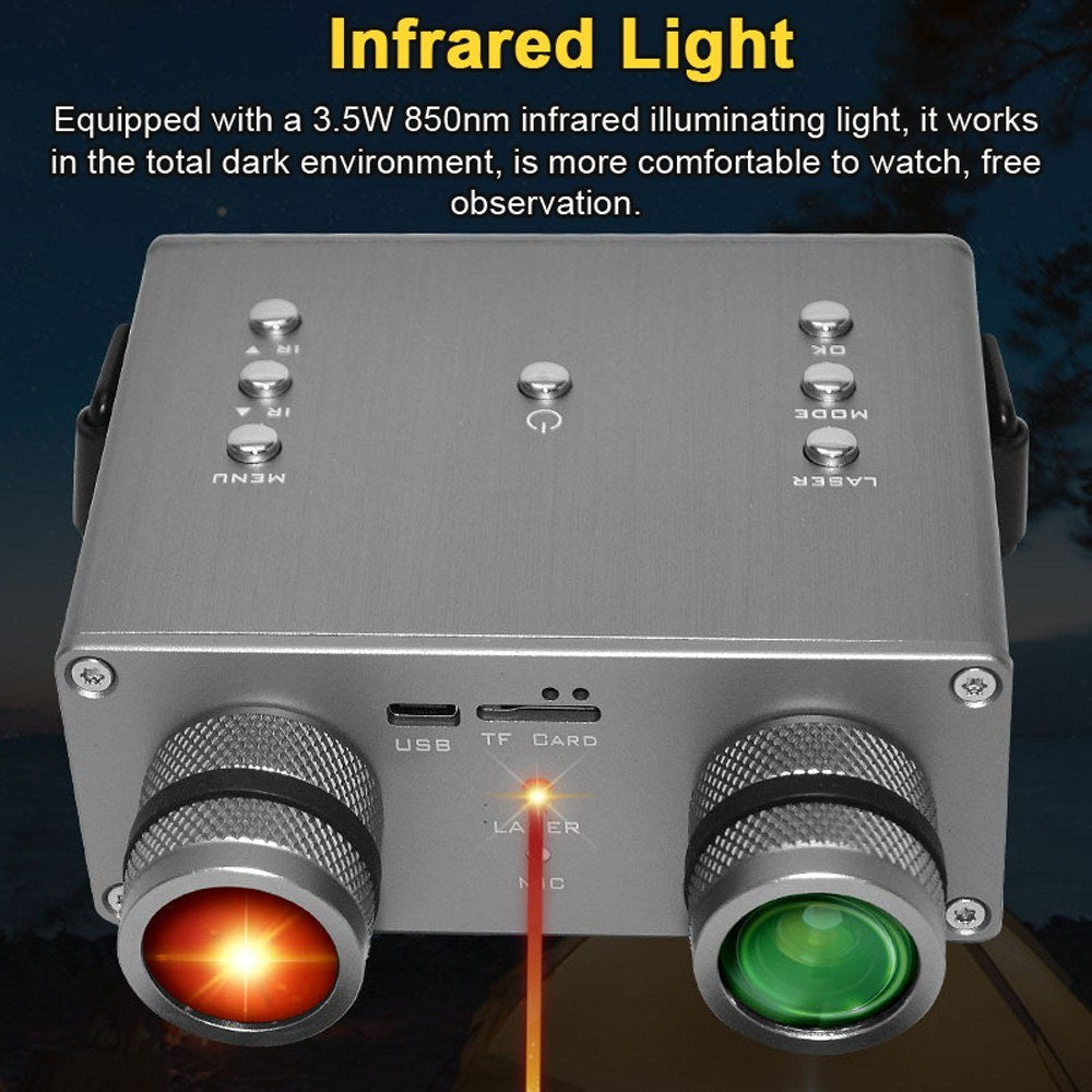 4K Infrarot-Nachtsichtkamera, 600M Voller Dunkelheit, 3.0 IPS-Bildschirm, 8X Zoom, Foto & Video, Outdoor-Camping, Jagd, Angeln