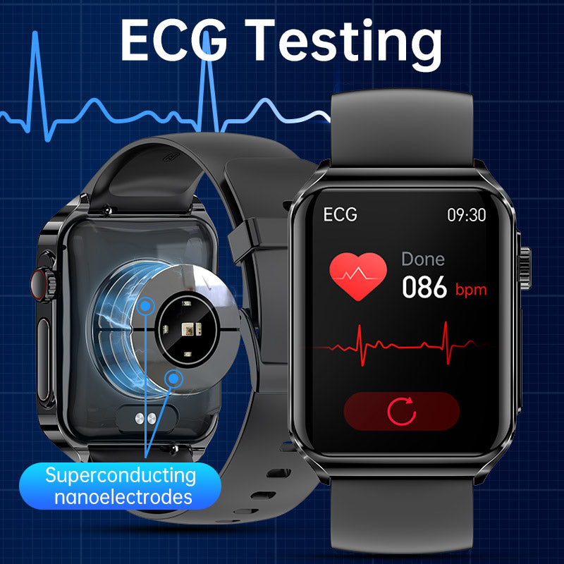 Frendorf | ECG-Test Blutlipide Harnsäure One Touch Wählen SOS-Anrufe Smartwatch