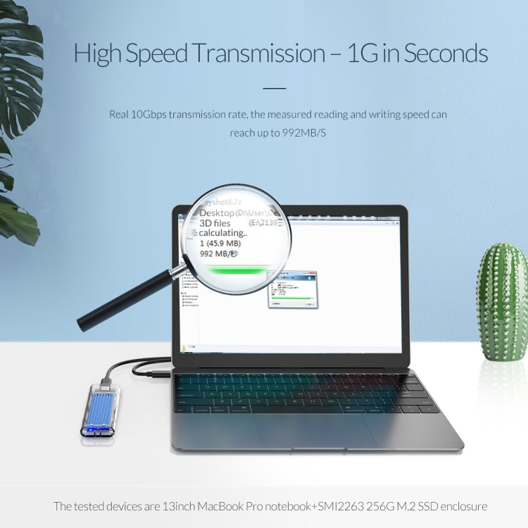 Frendorf | ORICO TCM2-C3 NVMe M.2 SSD Gehäuse (10Gbps)(Silber)