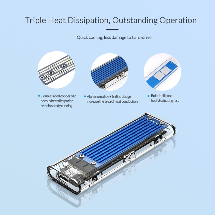 Frendorf | ORICO TCM2-C3 NVMe M.2 SSD Gehäuse (10Gbps)(Silber)