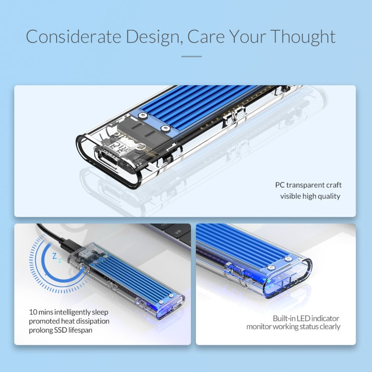 Frendorf | ORICO TCM2-C3 NVMe M.2 SSD Gehäuse (10Gbps)(Silber)