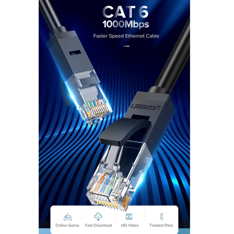 Frendorf | UGREEN NW102 Cat6 RJ45 Haushalts-Gigabit-Drehpaar-Rund-Ethernet-Kabel, Länge:15m