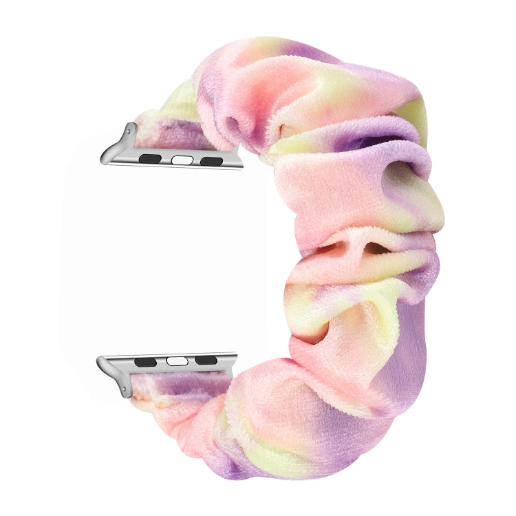 Frendorf | Flanell-Haar-Ring-Uhrband für Apple Watch Series 9&8&7 41mm / SE 3&SE 2&6&SE&5&4 40mm / 3&2&1 38mm(2)