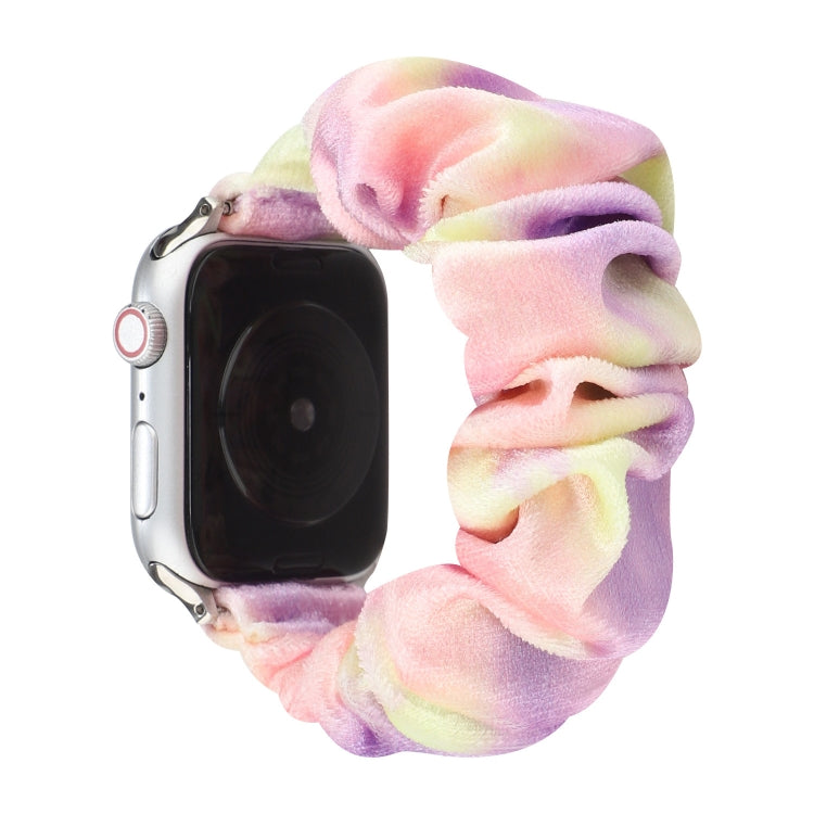 Frendorf | Flanell-Haar-Ring-Uhrband für Apple Watch Series 9&8&7 41mm / SE 3&SE 2&6&SE&5&4 40mm / 3&2&1 38mm(2)