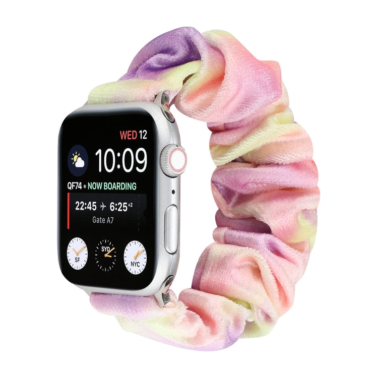 Frendorf | Flanell-Haar-Ring-Uhrband für Apple Watch Series 9&8&7 41mm / SE 3&SE 2&6&SE&5&4 40mm / 3&2&1 38mm(2)