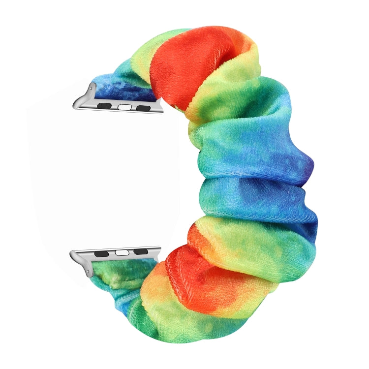 Frendorf | Flanell-Haar-Ring-Uhrenarmband für Apple Watch Series 9&8&7 41mm / SE 3&SE 2&6&SE&5&4 40mm / 3&2&1 38mm(9)