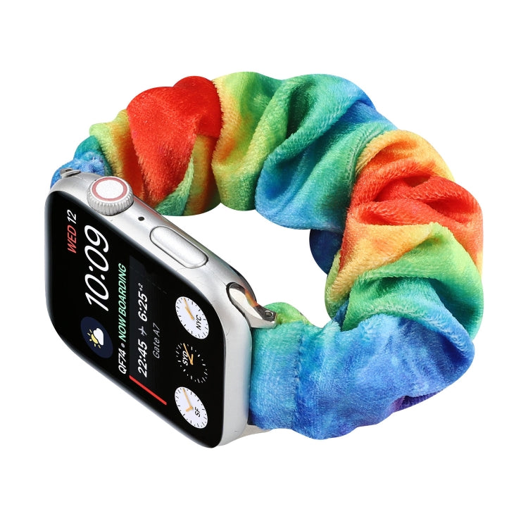 Frendorf | Flanell-Haar-Ring-Uhrenarmband für Apple Watch Series 9&8&7 41mm / SE 3&SE 2&6&SE&5&4 40mm / 3&2&1 38mm(9)