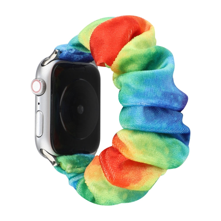 Frendorf | Flanell-Haar-Ring-Uhrenarmband für Apple Watch Series 9&8&7 41mm / SE 3&SE 2&6&SE&5&4 40mm / 3&2&1 38mm(9)