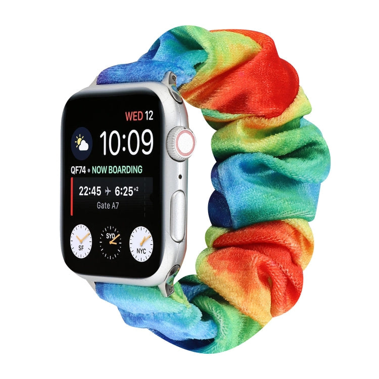 Frendorf | Flanell-Haar-Ring-Uhrenarmband für Apple Watch Series 9&8&7 41mm / SE 3&SE 2&6&SE&5&4 40mm / 3&2&1 38mm(9)