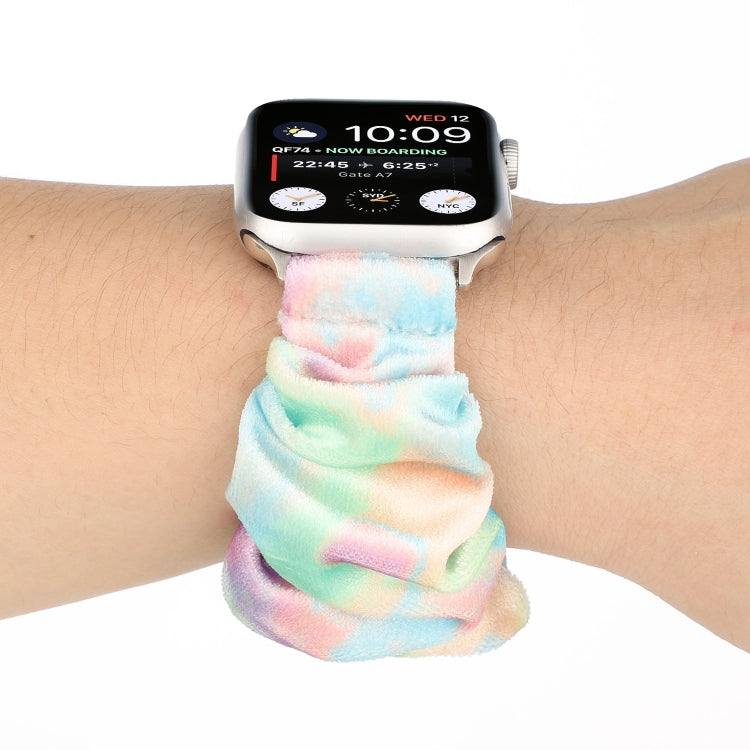 Frendorf | Flanell Haar Ring  Armband für Apple Watch Series 9&8&7 41mm / SE 3&SE 2&6&SE&5&4 40mm / 3&2&1 38mm(14)