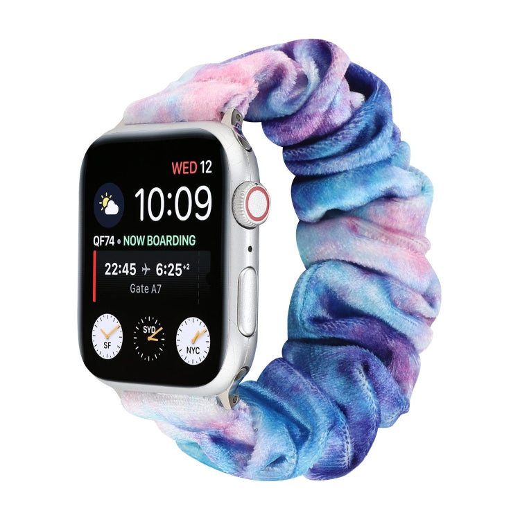 Frendorf | Flanell Haar Ring  Armband Uhrband Für Apple Watch Series 9&8&7 41mm / SE 3&SE 2&6&SE&5&4 40mm / 3&2&1 38mm(15)