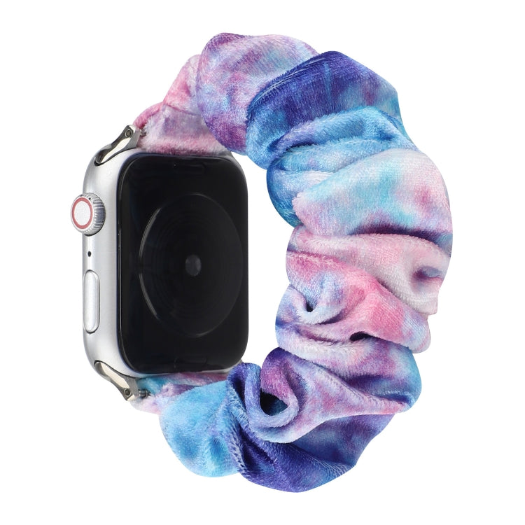 Frendorf | Flanell Haar Ring  Armband Uhrband Für Apple Watch Series 9&8&7 41mm / SE 3&SE 2&6&SE&5&4 40mm / 3&2&1 38mm(15)