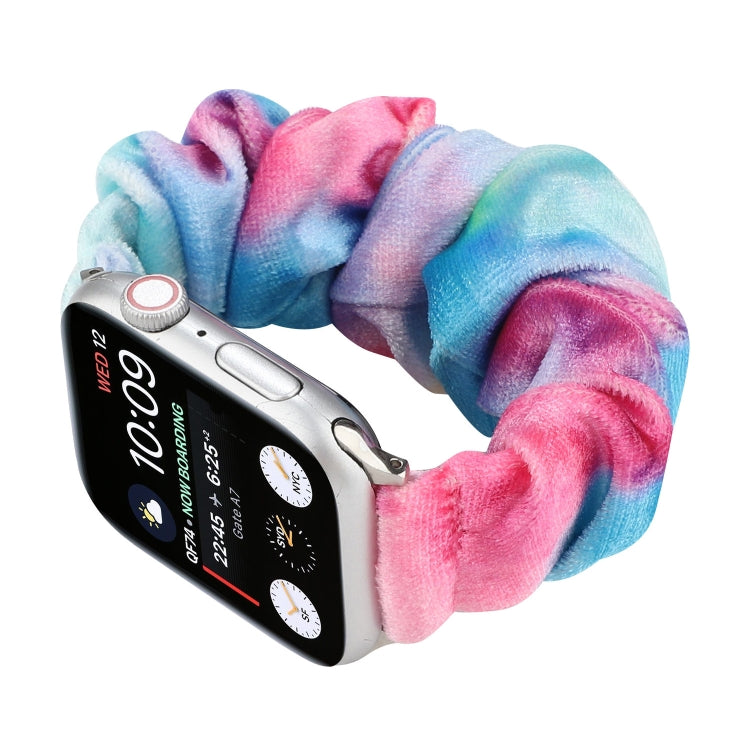 Frendorf | Flanell Haar Ring  Armband Uhrband Für Apple Watch Serie 9&8&7 41mm / SE 3&SE 2&6&SE&5&4 40mm / 3&2&1 38mm(20)